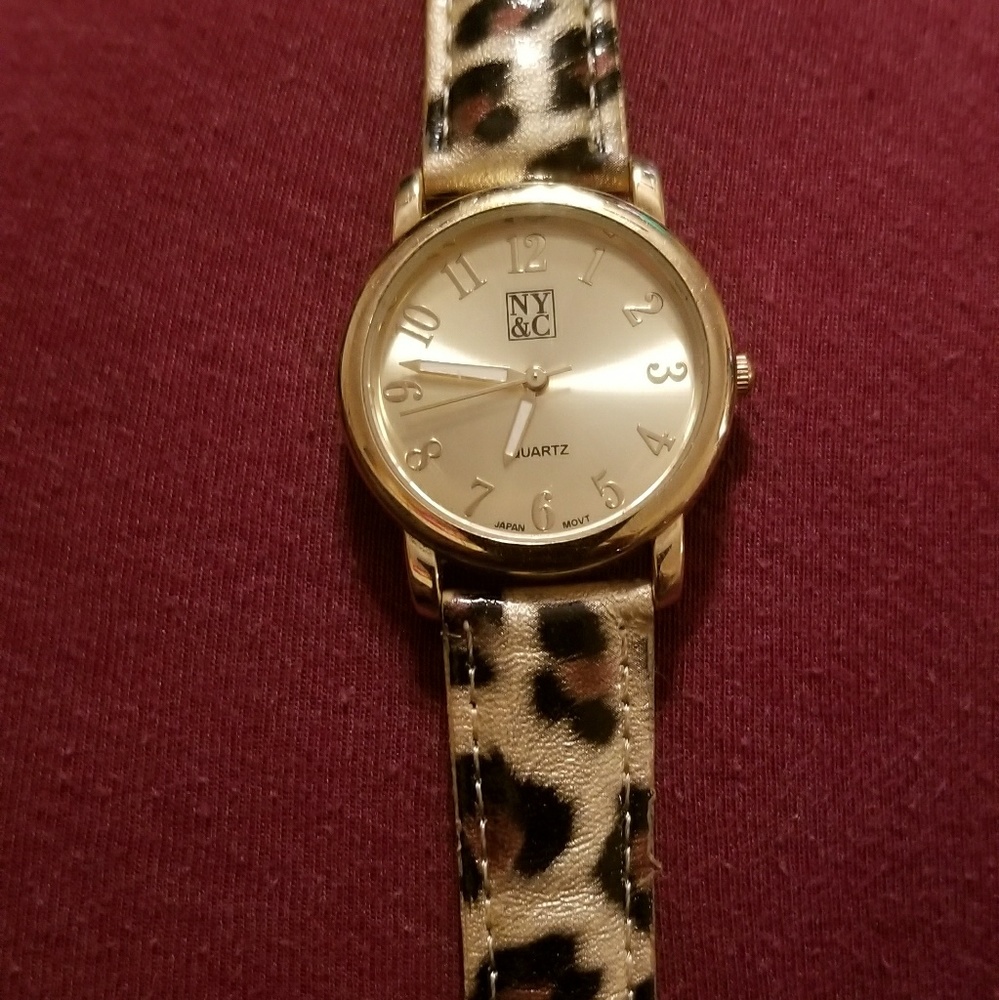 Leopard print watch